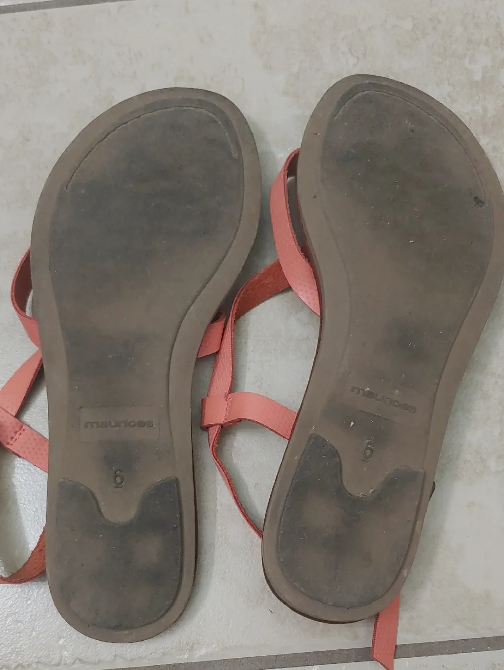 Maurices Strappy Coral Boho Sandals Women's Size 6